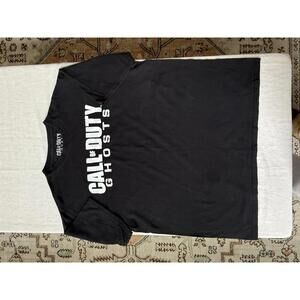 2013 Activision Call of Duty Ghosts Black Graphic T-Shirt XL